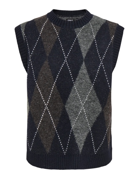 Pull Argyle Night Sky ONLRHOMBUS ONLY - 6 | TOPS